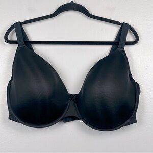 Cacique black Lightly Lined T-shirt underwire bra, 44G.